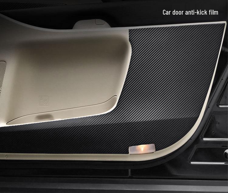 Carbon Fiber Anti-Kick Center Console Sticker for 09-21 Toyota Highlander Interior Decoration
