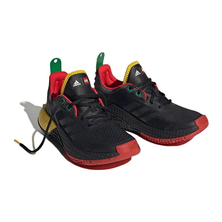 Nové LEGO x Adidas Sport Pro Dna Protiskluzové a Odolné proti Opotřebení Lehké Sportovní Ležérní Boty Černá Červená Žlutá Dětské HQ1313