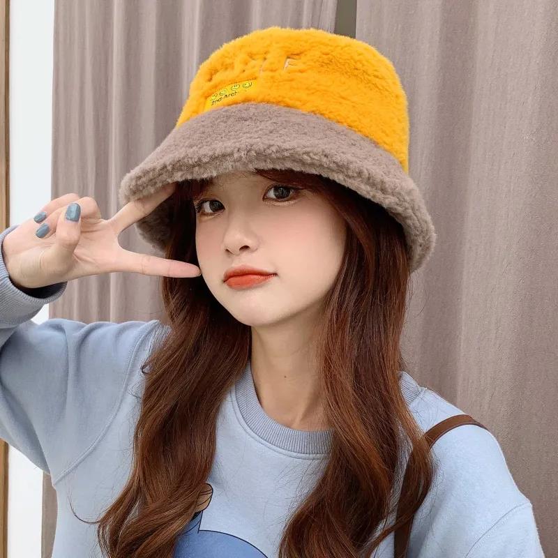 Velvet Warm Lamb Velvet Fisherman Hat 