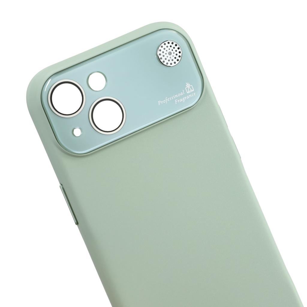For iPhone 15 Case Large Camera Window Liquid Silicone Aromatherapy Phone Cover