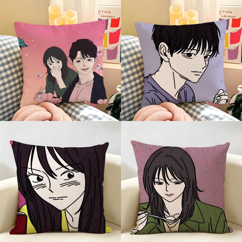 TV series NNevertheless Cushion Cover Natural Linen Double Sided Print Throw Pillow Case for Sofa Couch Home Decor