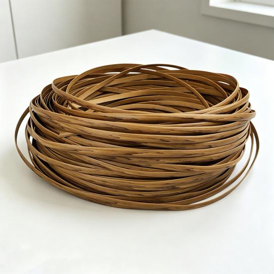 120FT Wicker Repair Kit Synthetic Embossing Rattan Fix Materials Waterproof DIY Rattan Chair Basket Furniture Basket Repair Plastic Flat Wicker