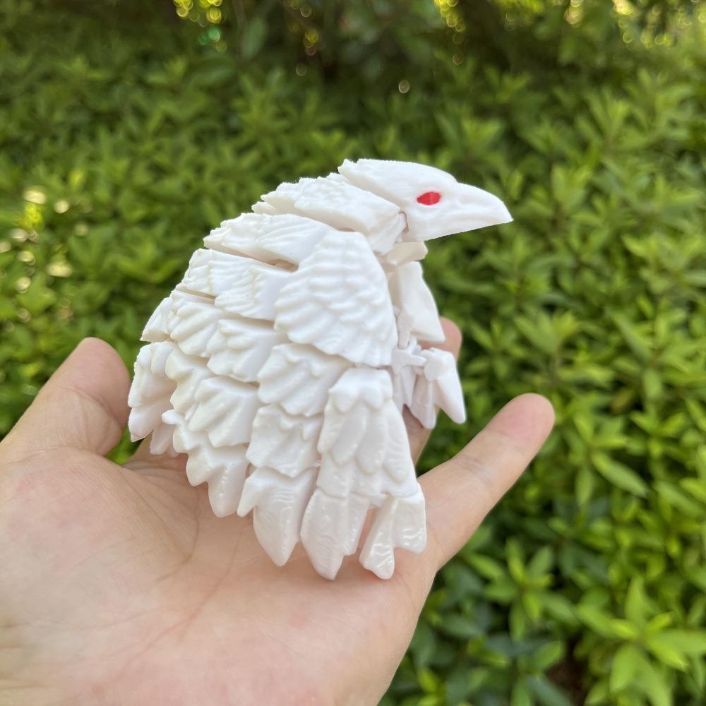 

Multi-Jointed 3D Printed Eagle Ornament Movable Eagle Simulation Toy Kids Adults белый