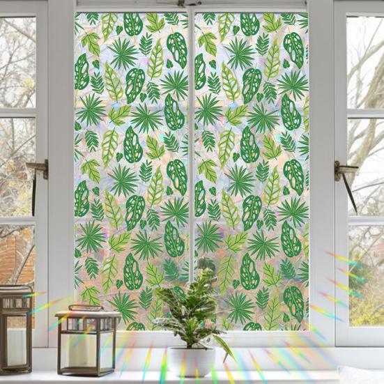Window Decals Plant Vine Design Double-Sided Visibility Electrostatic Adsorption Glass Sticker Home Shop Decoration