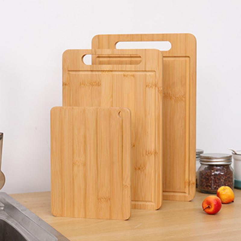Kitchen Cutting Board Double-sided Available Rectangular Thickened Solid Wood Cutting Board Fruit Veggies Meat Cutting Boards