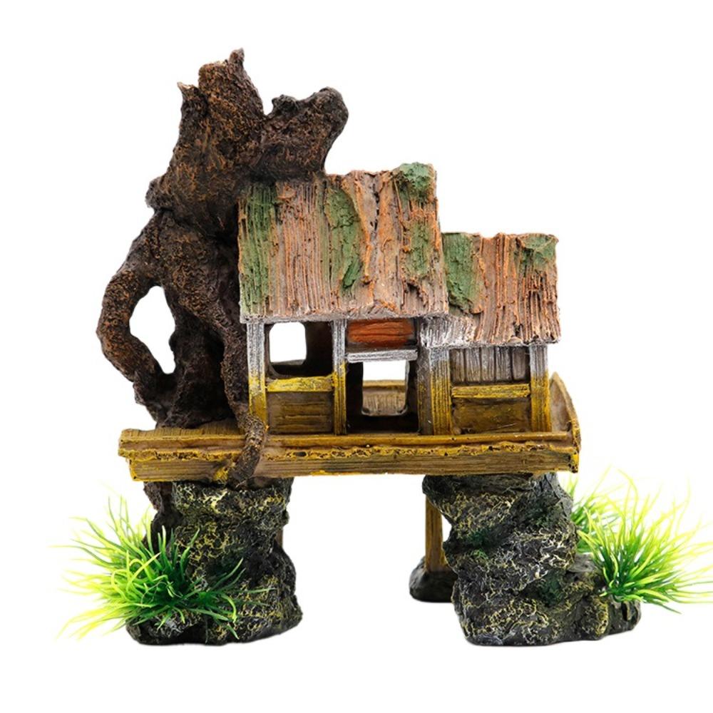 

Creative Aquarium Rockery Artificial Decoration Landscaping Home Ornaments Small House Model Table Style 1