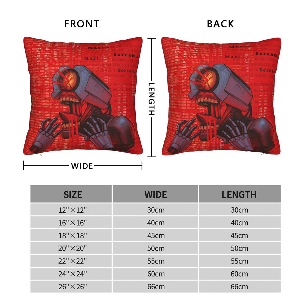 Ultrakill V1 V2 Schießspiel Kissenbezug Weiche Polyester Kissenhülle Dekorationen Die Hölle ist voll Kissenbezug Quadratisch