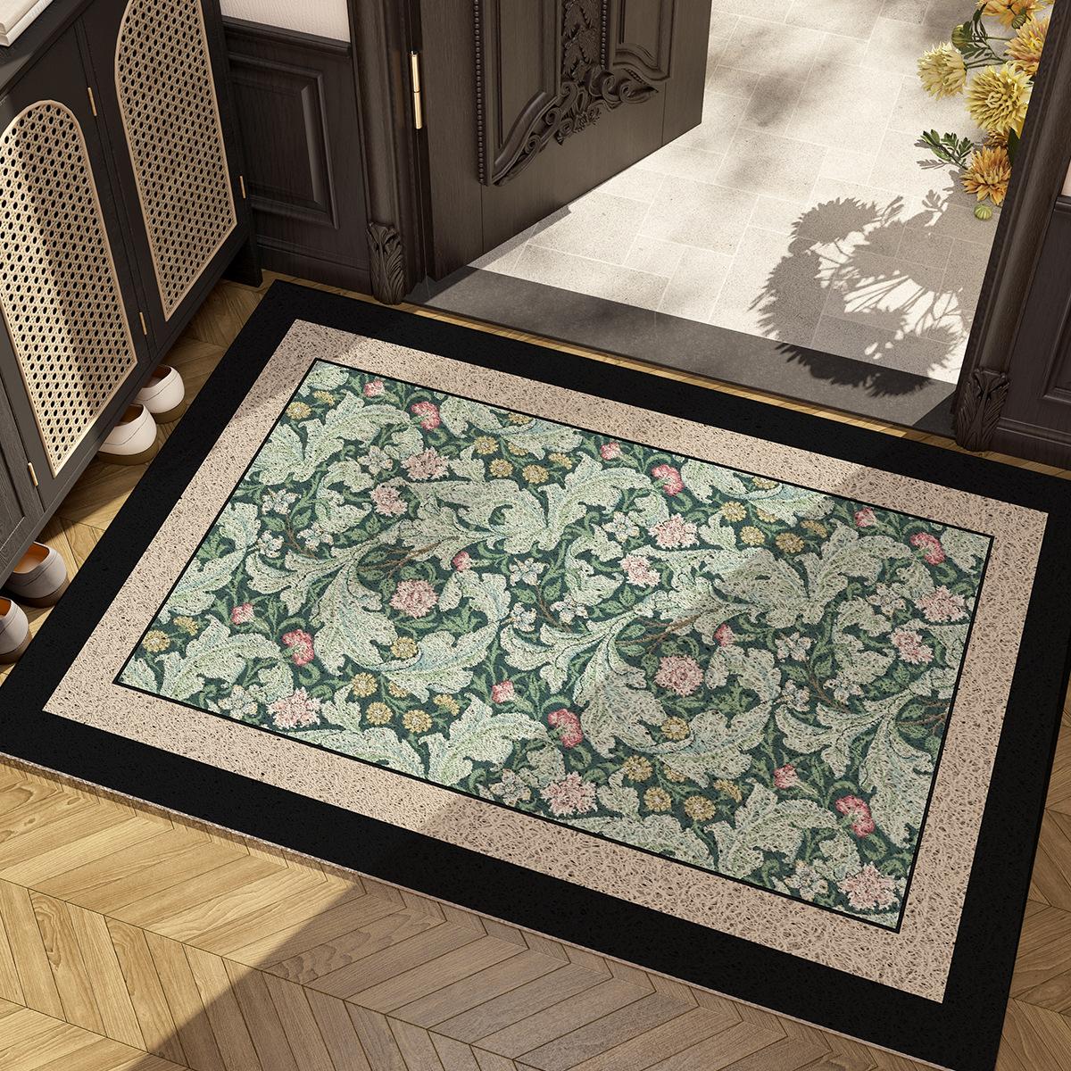 

Home High-end Floor Mat with Green Silk Ring Foot Pad Resistant To Dirt Easy To Maintain Dirt Resistant Anti Slip Pad 40cmx60cm