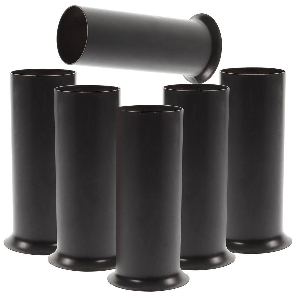 6Pcs Metal Chandelier Base Sleeves Flanging Sleeves Wide Stable Base for Bulbs Crystal Chandelier Accessories
