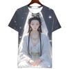 2026 Summer Guanyin Pattern 3D Print T-shirt Crew Neck Short Sleeve Comfortable Comfortable Loose Top Trendy Short Sleeve