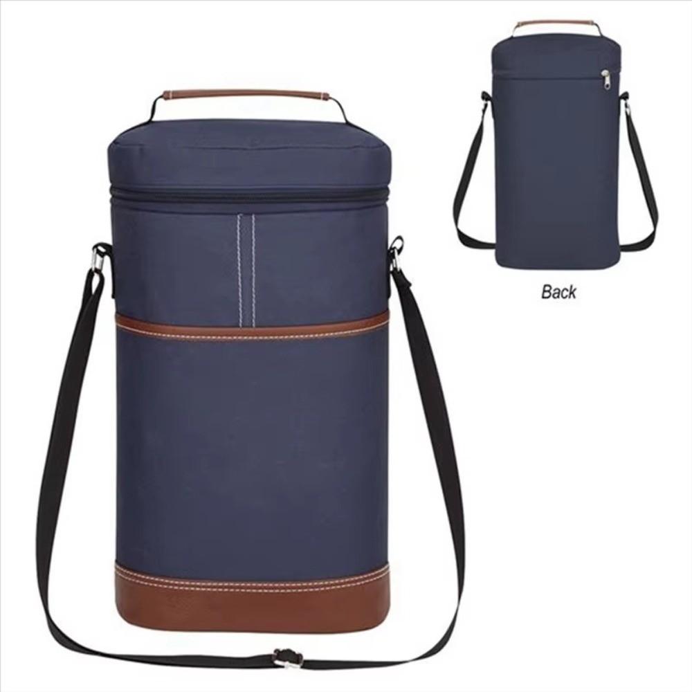 Borsa termica isolante per bottiglie di vino da due bottiglie, 7L, Borsa portabirra refrigerante, Uso da viaggio