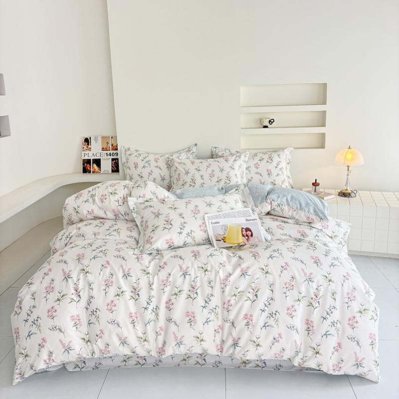 100% Cotton Printed Duvet Cover Set 3PC Soft Skin Friendly Bedding With One Quilt Cover And Two Pillowcases