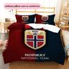 Norway national football logo Pattern Bedding Home Decoration Birthday Gift (1 * duvet cover + 2 * pillowcase, without core),fan merchandise.