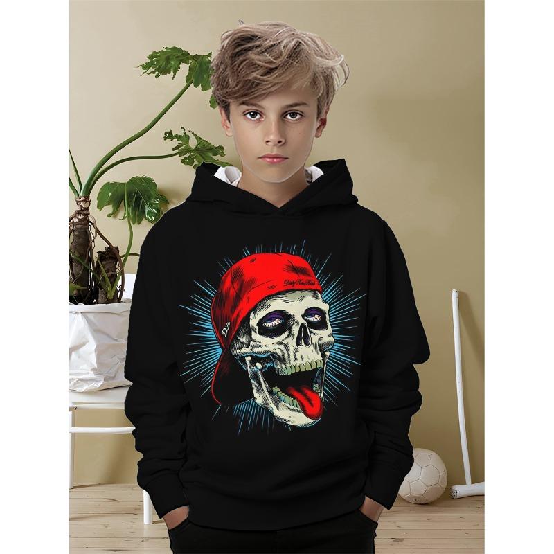 

Red Riding Hood Skull Printed Boys Kids Clothes Girl Girls Autumn Clothes Cartoon Children s Fashion Child Sweatshirt Hoodies
