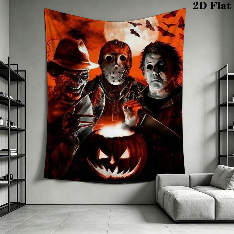 Horror Movie Characters Tapestry Tapestry Wallmounted Fashion Print Homestay Soft Decoration Tapestry Wall Decoration Work Of Art