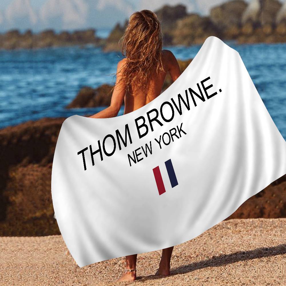Fashion Brand T-Thom B-Brown Bath Towel Microfiber Soft Water Absorbing Breathable For Girl Kids Decorative Cartoon Beach Towel