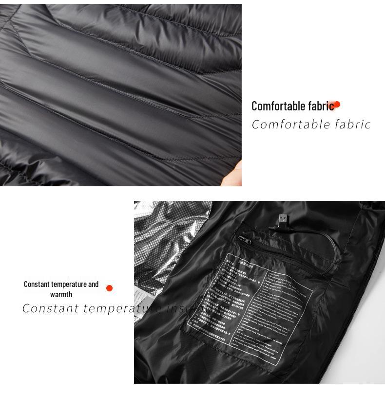 Herren Winter Smart USB Beheizte Baumwolljacke - Verstellbar, Konstante Wärme