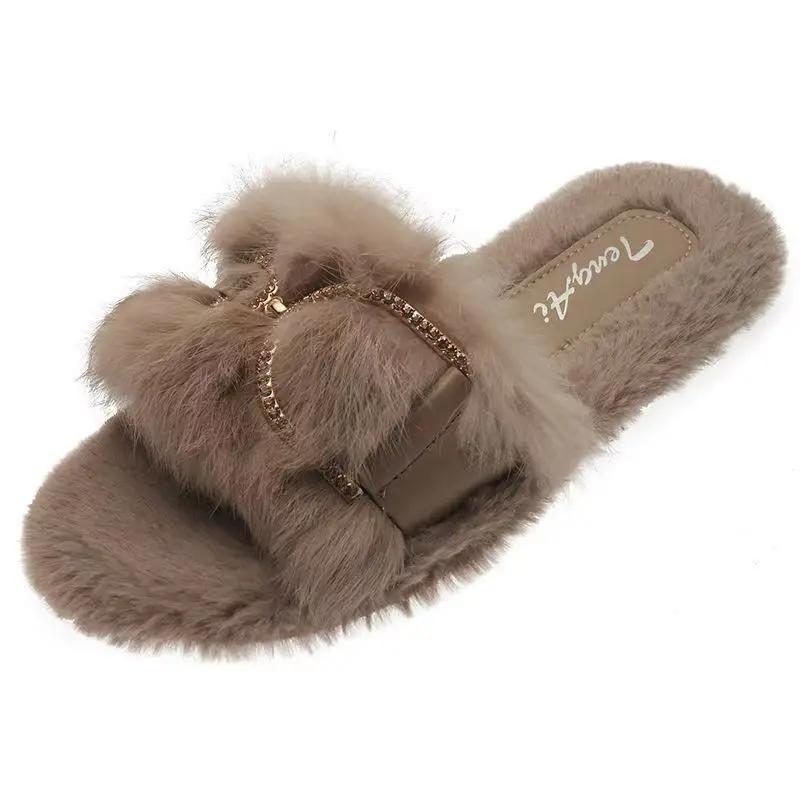 Fashion New Cute Women Autumn Winter Simple Fashion Comfort Loafers Women Casual Elegant Flat Versatile Soft Soled Slippers Slides Women