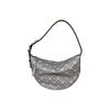 T Monogram Brand Logo Jacquard Fabric Crescent Bag Small Women Shoulder Bag Gray 178213-020