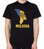 Moldawien Flagge Karte T-Shirt Herren Damen Unisex Top