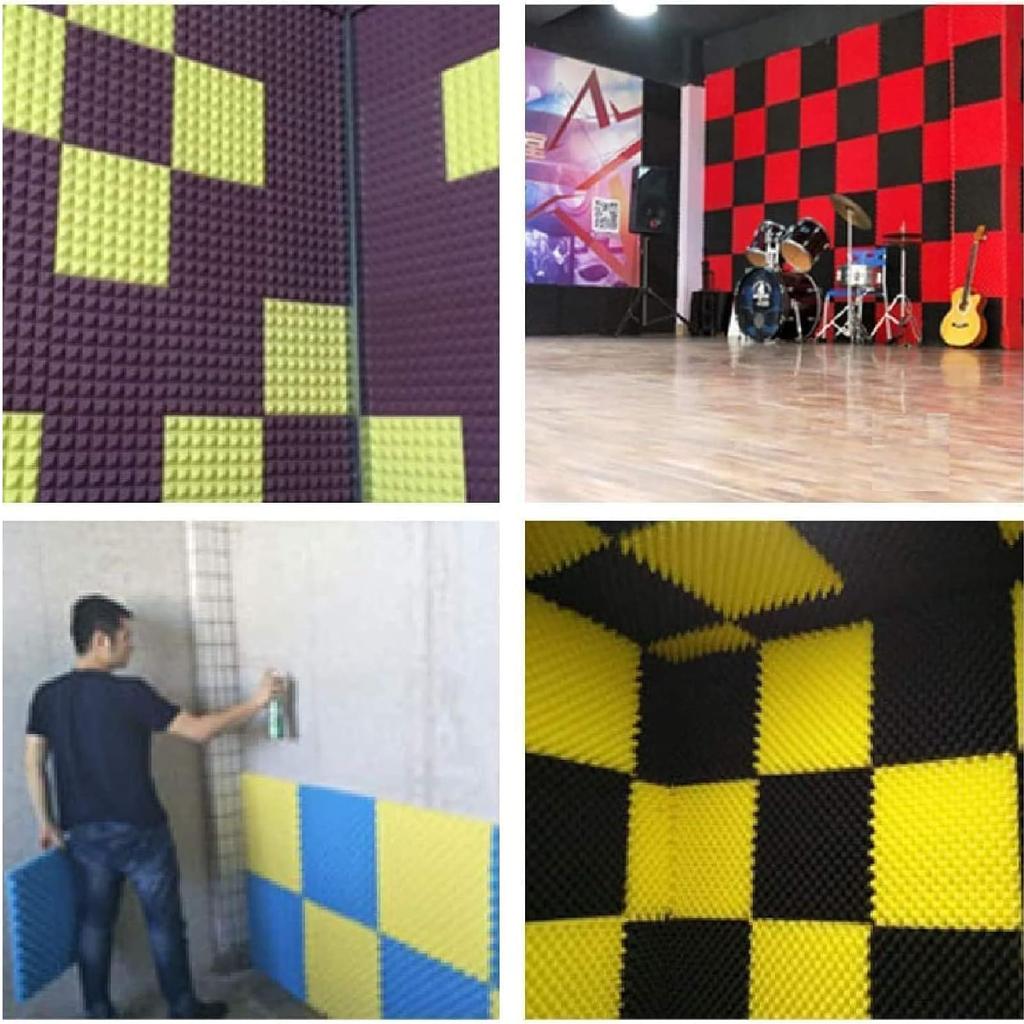 Large, 50cm wide, black, compressed, sound-absorbing, soundproofing urethane sponge (2cm thick, set of 2 high-quality sheets)