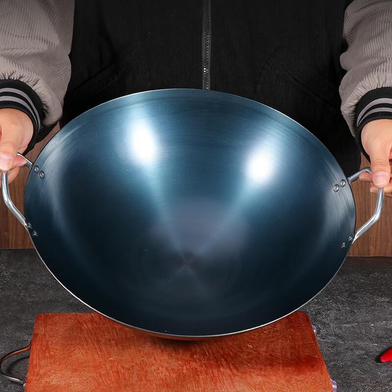 Long Zhen Chu 38cm Traditionell Förkryddad Järnwok