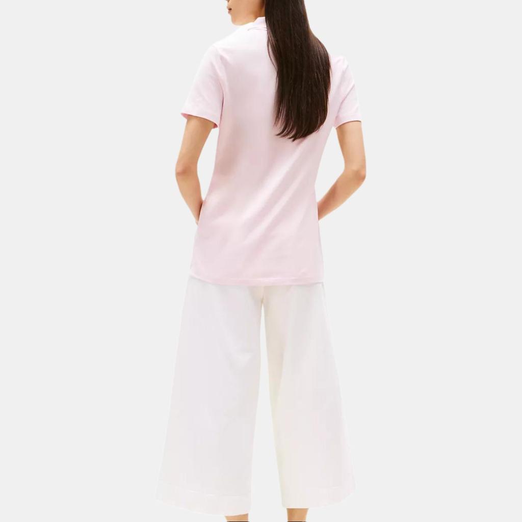 Tommy Hilfiger Elegant Simple Slim Fit Solid Color Casual Comfortable Versatile Basic Short Sleeve Polo Shirt Women Tops 76J5198-8Z6