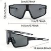 3PCS Colorful Cool Combination Fashion Glasses PC Hollow Breathable Design Large Frame PC Material Suitable for Daily Use