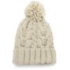 Zakushon Fluffy Pompon Knit and Ivory Hat, Men's Women's,