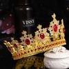 New Arrival Bride Ornament Fashion Crystal Full Circle Big Crown Export Rhinestone Crown Birthday Banquet Marriage Headdress Female