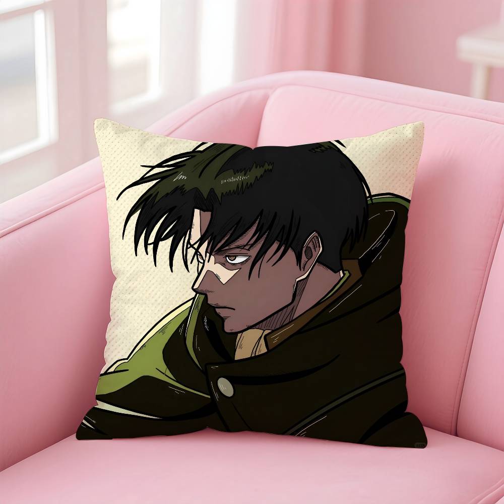 Anime A-Attack On Titan L-Levi AckermanS Kissenbezug Komfort Sofa Bett Seidig Elegant Unsichtbarer Reißverschluss Kundenspezifisches Dekokissen C