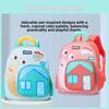 Kids Cartoon Snail Print School Backpack With Breathable Nylon For Preschoolers