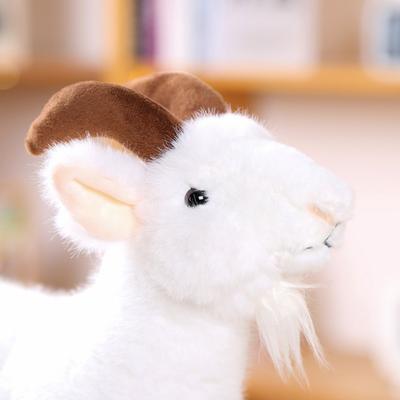 New 18/30cm Baby Goat Plush Doll Horned Sheep Soft Doll Toys PP Cotton Fluffy Baby Goat Keychain for Kids and Adults