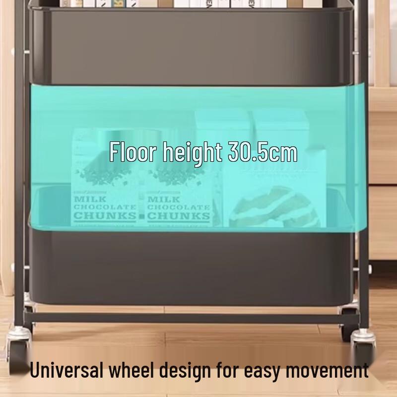 Yingbai 2-Tier Foldable Kitchen Storage Cart