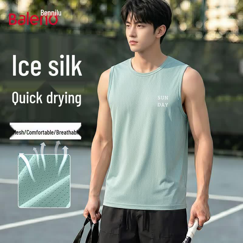 Baleno Men s Ice Silk Mesh Sleeveless Sport T-shirt 2XL