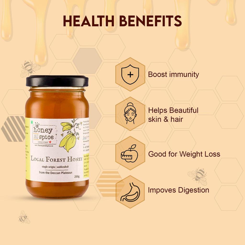 Honey and Spice Local Forest Honey Single Origin Unblended from Deccan Plateaus