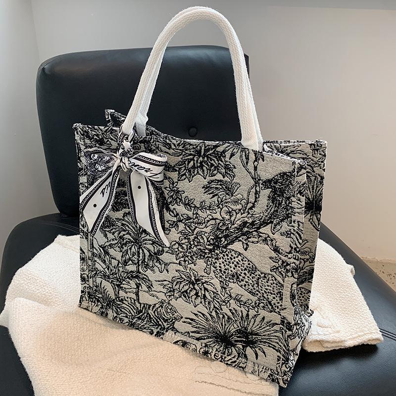 Working Out-of-work Bag Handbag New Style Fashion Commuting Tote Bag Female Ins College Student Class Shopping Bag