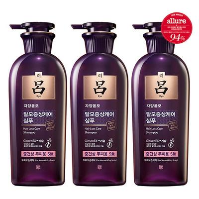 Ryo Jayangyunmo 9EX Haarausfall-Symptome Professionelles Pflegeshampoo für normale bis trockene Kopfhaut, 400 ml, 3 Einheiten