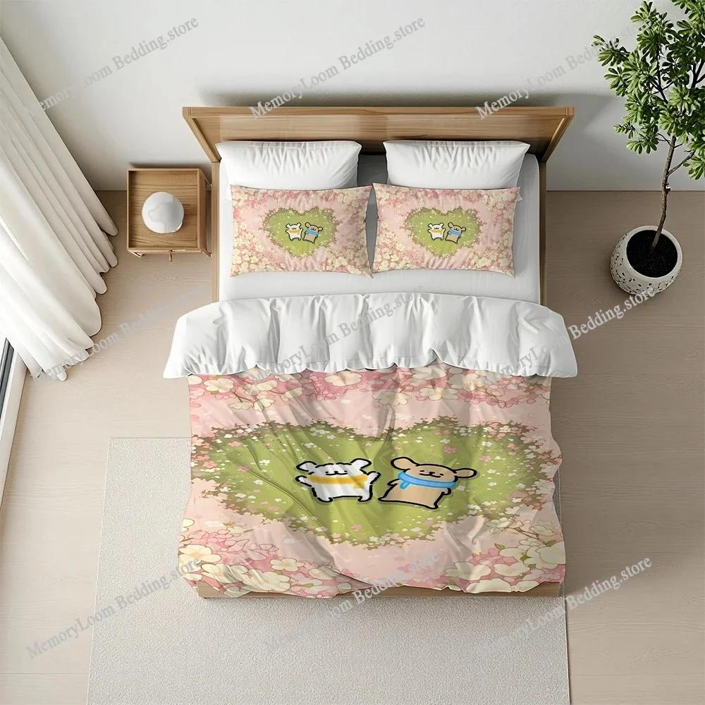 Maltese Puppy Cute Dog Duvet Cover Set Home Style Bedding Soft Laundry Cotton Bed Four Seasons Student Dormitory Home Textile963