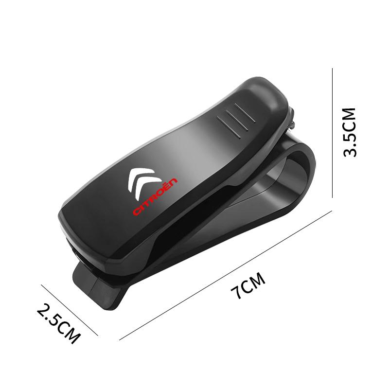 For Citroen C1 C2 C3 C4 C5 C6 C8 C4L DS3 DS4 Car Sun Visor Glasses Box Holder Clip Sunglasses Clip Card Ticket Portable Holder