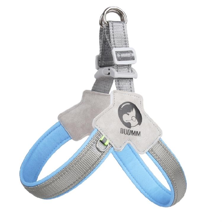 Dog Outdoor Vest Reflective Strap Soft Adjustable Dog Pet Control Vest S синий
