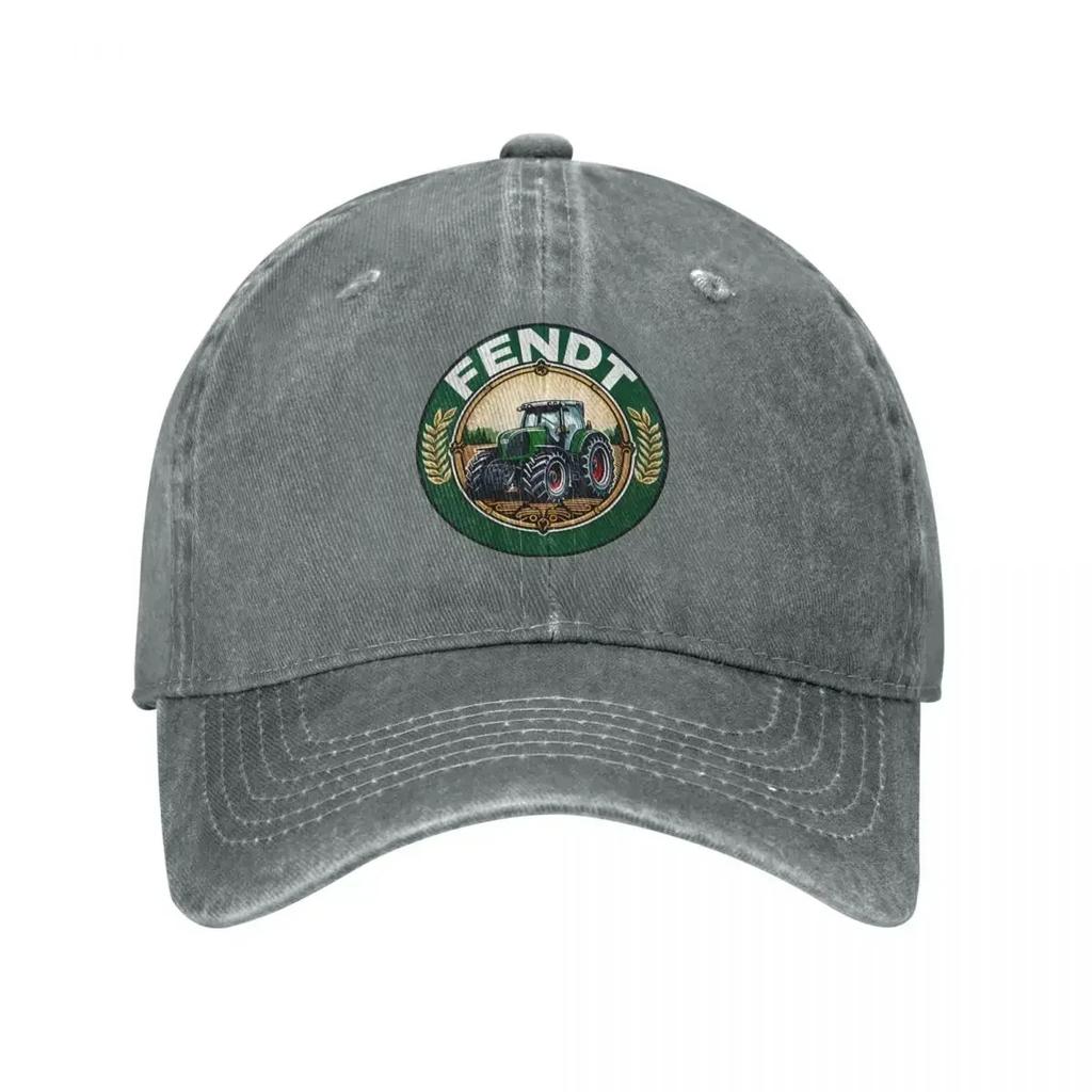 Fendt Agricultural Machinery Baseball Cap Vintage Distressed Denim Farming Tractor Sun Cap Unisex Style Outdoor Hats Cap