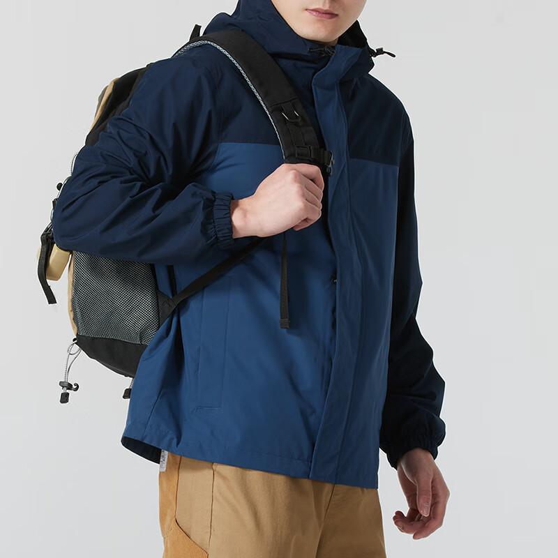 Timberland Hooded Work Long Sleeve Outdoor Hiking Waterproof Windproof Breathable Jacket Men Jacket Blue A44XJ-S74