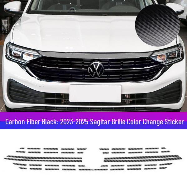Volkswagen Sagitar 2023-2025 Kühlergrill-Veredelung mit Silbernen Streifen & Schwarzen Paneelen