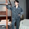 New Pajamas Men's Winter Island Fleece Men's Casual Plus Size Fleece Men's Autumn and Winter Loungewear Suit