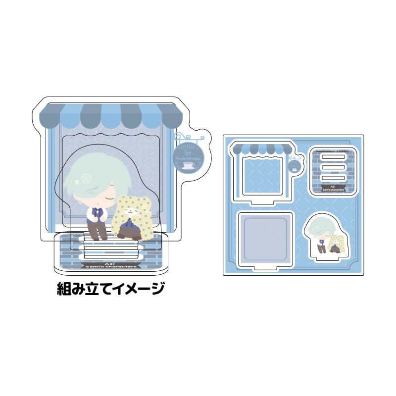 A3 x Sanrio-figurer 21 Mikage Mitsuru x Marumofubiyori [Mini karakterillustrasjon] Akrylstativplate