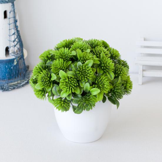 Pianta Artificiale Realistica Energetica Decorativa Vivace Resistente ai Raggi UV Ornamento da Scrivania Finto Bonsai Decorazione per Ufficio