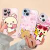Anime Cute Cartoon Rilakkuma Movie For IPhone 14 13 12 Mini 11 Pro XS Max X XR 14 Plus Tempered Glass Cover