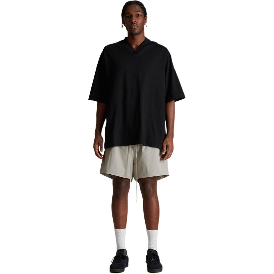 Fear of God Essentials V Neck T-Shirt Jet Black Men Tops 125SP244214F