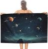 Outer Space Starry Sky Bath Towel Soft Absorbent Camping Towel Double-Faced Pile Beach Towels Travel Towels for Adults Sports